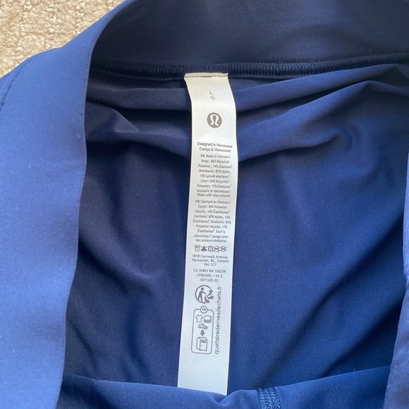 Lululemon Pleated High-Rise Knee-Length Tennis Skirt, L, Club Blue - Picture 3 of 8